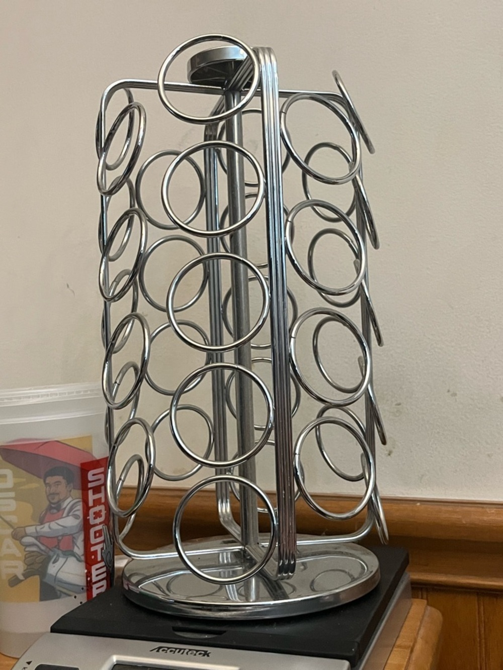 Chrome Rotating Keurig K Cup Holder - Silver